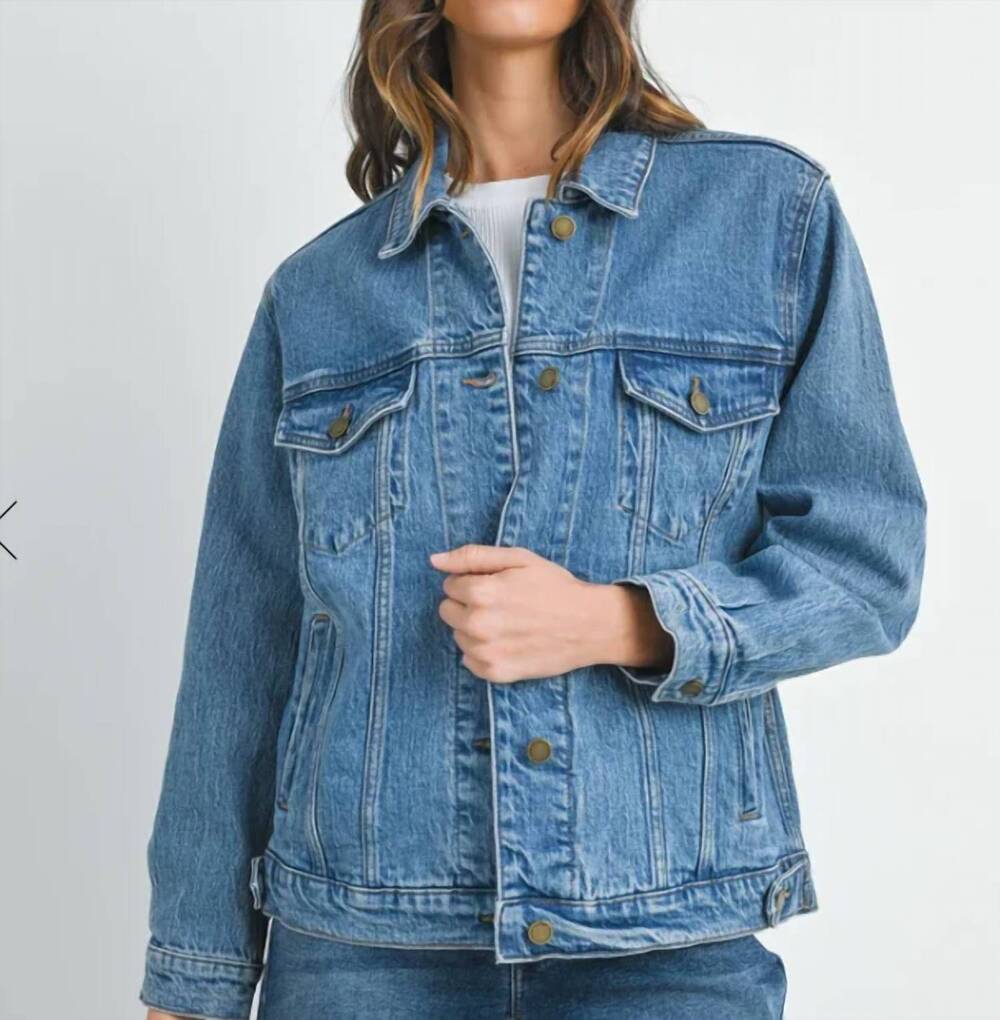 NEW JUST BLACK DENIM oversized denim jacket in blue